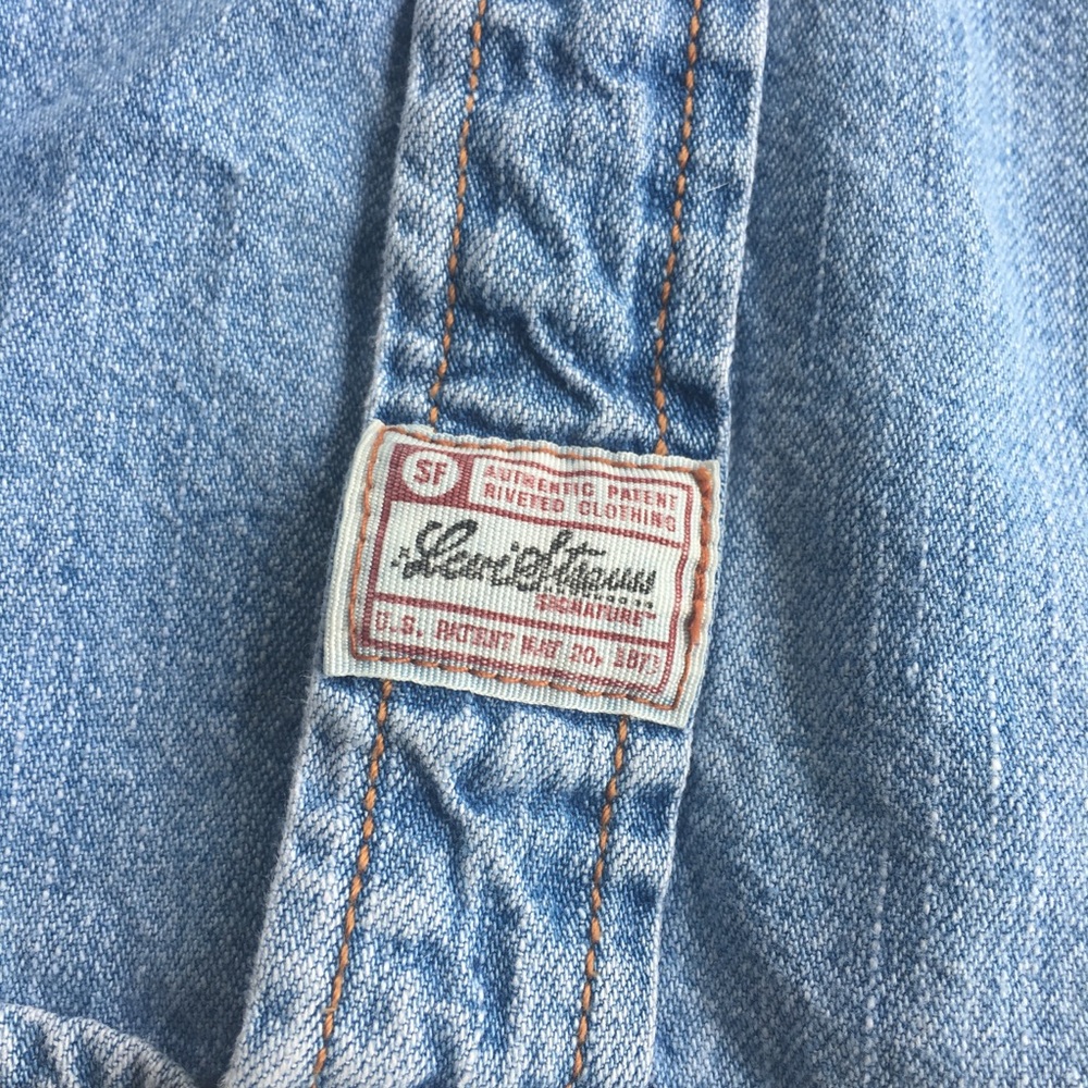 Levi’s Blue Jean Snap Button Front Collared Shirt - image 6